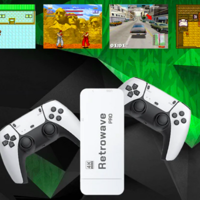 Retrowave™ 2.0 (4K + 64 GB) - 20.000 RETRO SPINES + 2 KABELLOSE CONTROLLER
