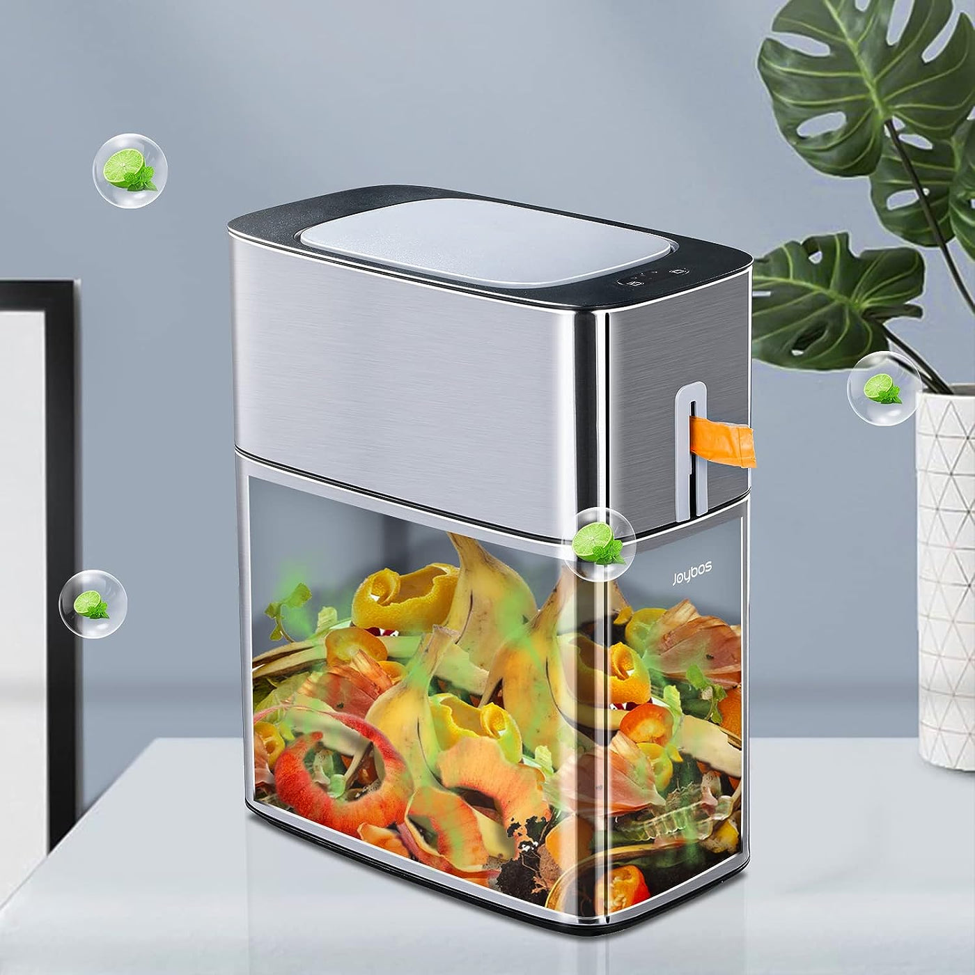 Cestino in acciaio inox con sensore di movimento da 17 l