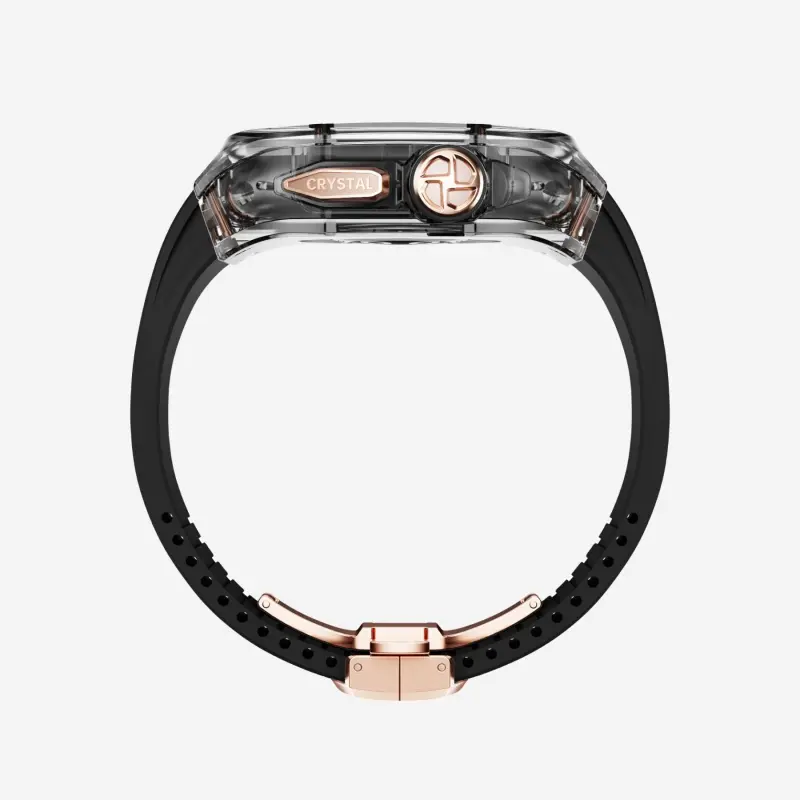 Kit cinturino in fluoroelastomero e cassa in acciaio inossidabile per Apple Watch