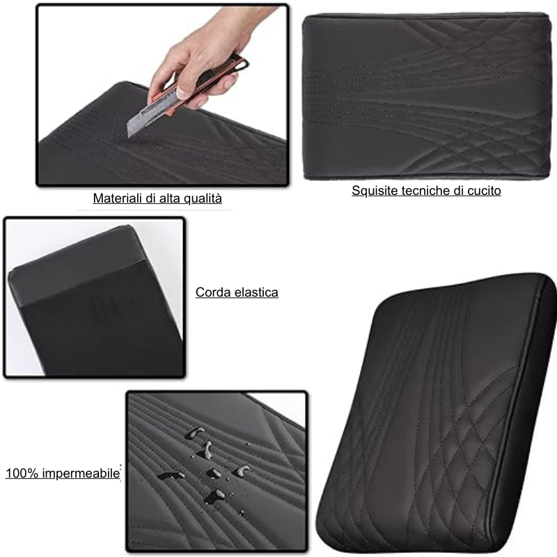 Cuscinetto del bracciolo dell'auto in pelle di cotone di memoria (stile universale)