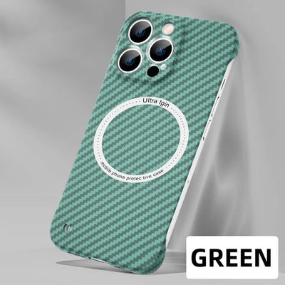 Custodia magnetica in fibra di carbonio per iPhone