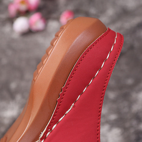 Sandali con piattaforma ricamata da donna