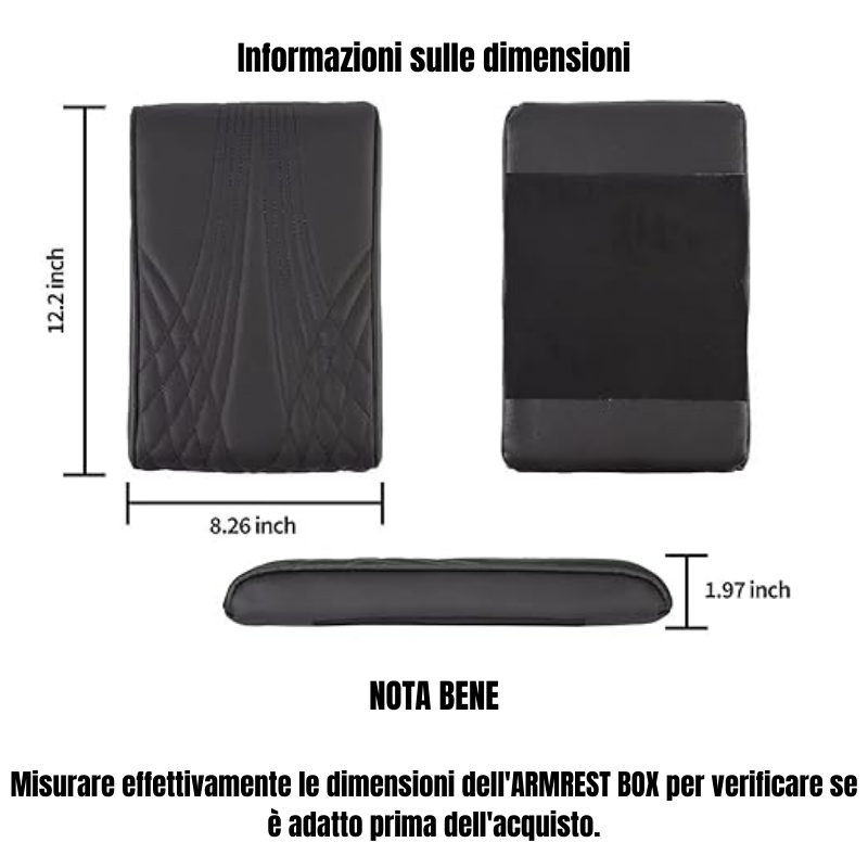 Cuscinetto del bracciolo dell'auto in pelle di cotone di memoria (stile universale)