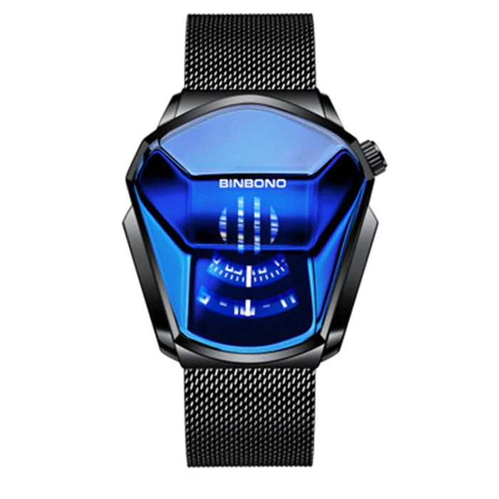 Orologio al quarzo geometrico da uomo