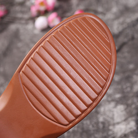 Sandali con piattaforma ricamata da donna