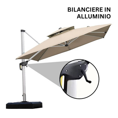 Ombrellone da Patio per Sole Super Resistente