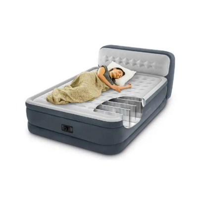 Materasso gonfiabile doppio con pompa ad aria e schienale