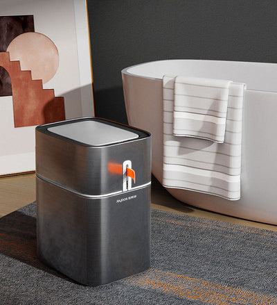 Cestino in acciaio inox con sensore di movimento da 17 l