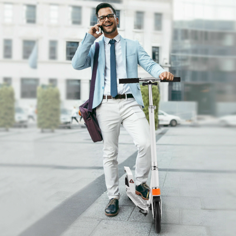 Monopattino pieghevole con ripiegamento facilitato, freno e ruote grandi