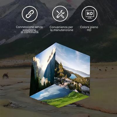 Display LED a cubo a 5 facce: effetti HD personalizzati WIFl e spettacolo video dinamico