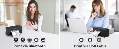 Nelko Stampante termica Bluetooth per etichette di spedizione PL70e