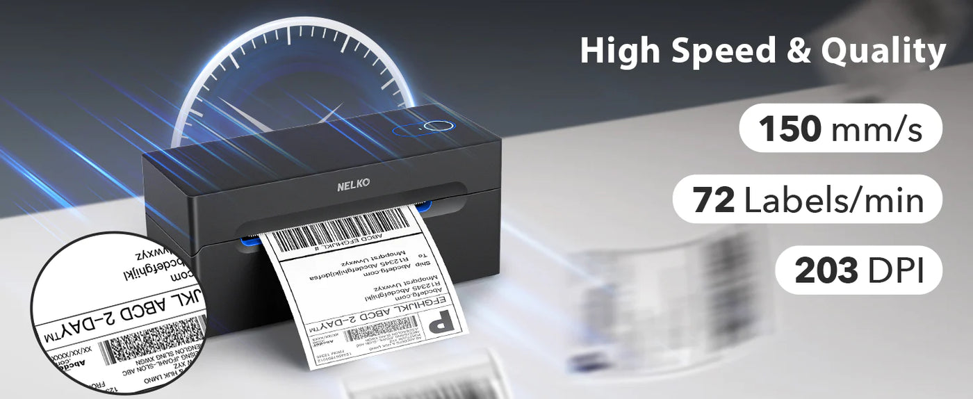 Nelko Stampante termica Bluetooth per etichette di spedizione PL70e