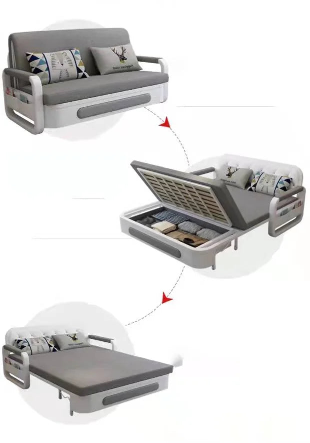 Divano letto multifunzionale-salvaspazio-lavabile