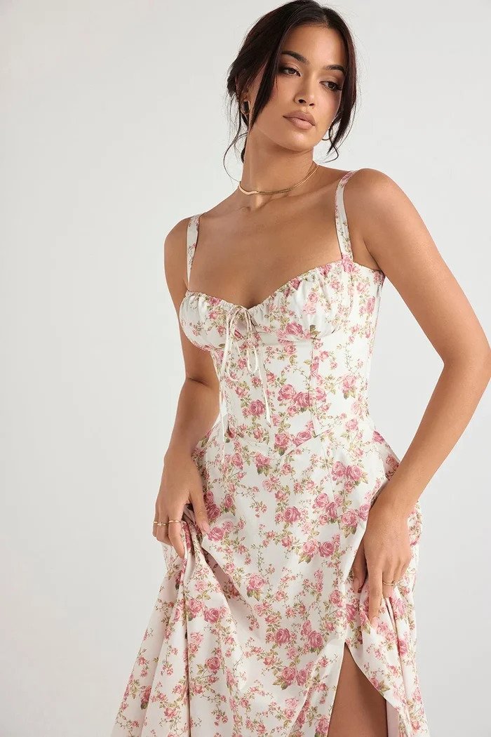 Comodo Sundress Bustier senza ferretto con stampa di bellezza