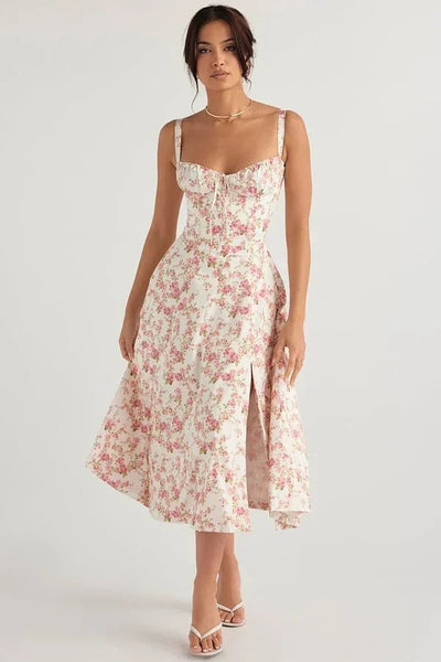Comodo Sundress Bustier senza ferretto con stampa di bellezza