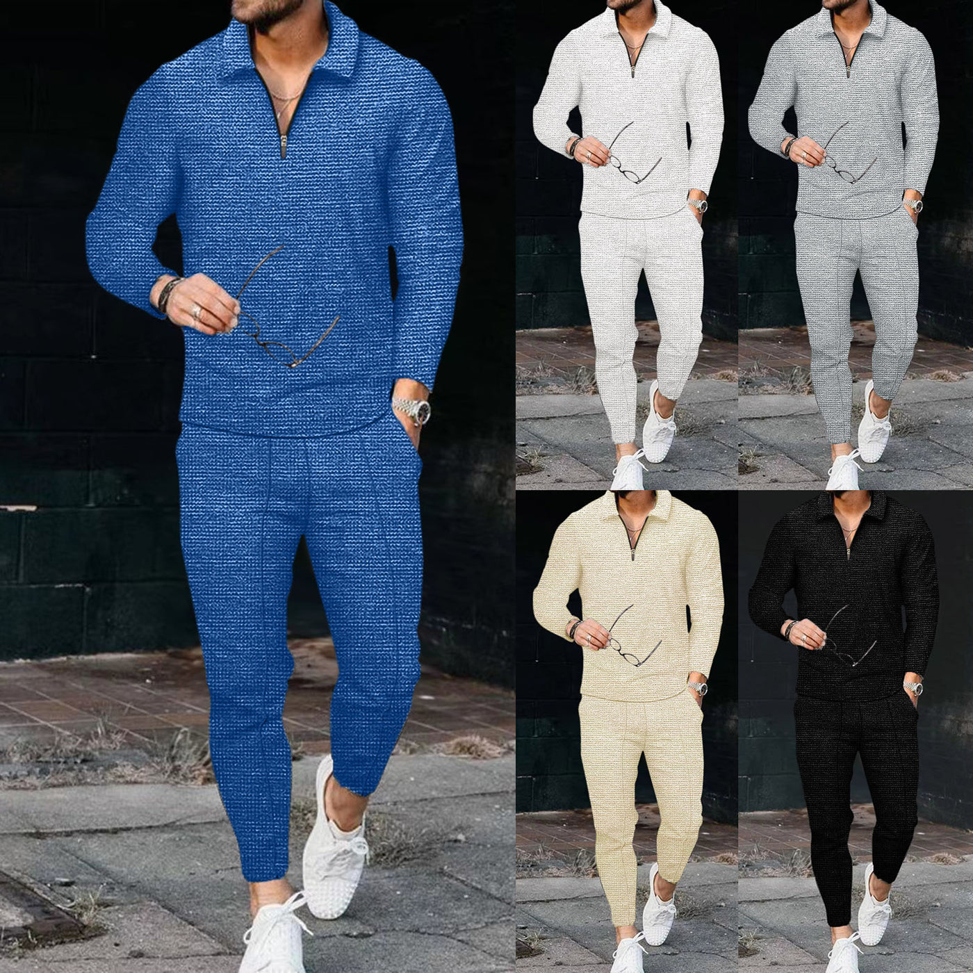 Completo casual da uomo, tuta da jogging