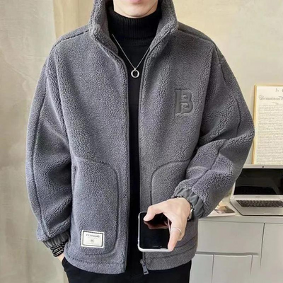 Giacca In Pile Spessa Da Uomo