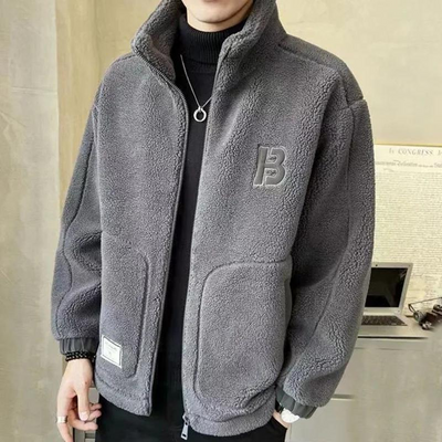 Giacca In Pile Spessa Da Uomo