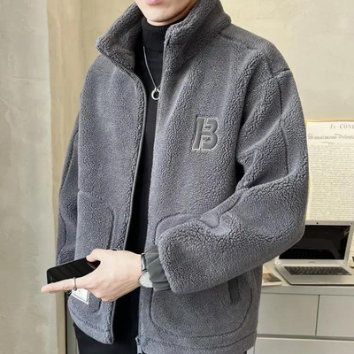 Giacca In Pile Spessa Da Uomo