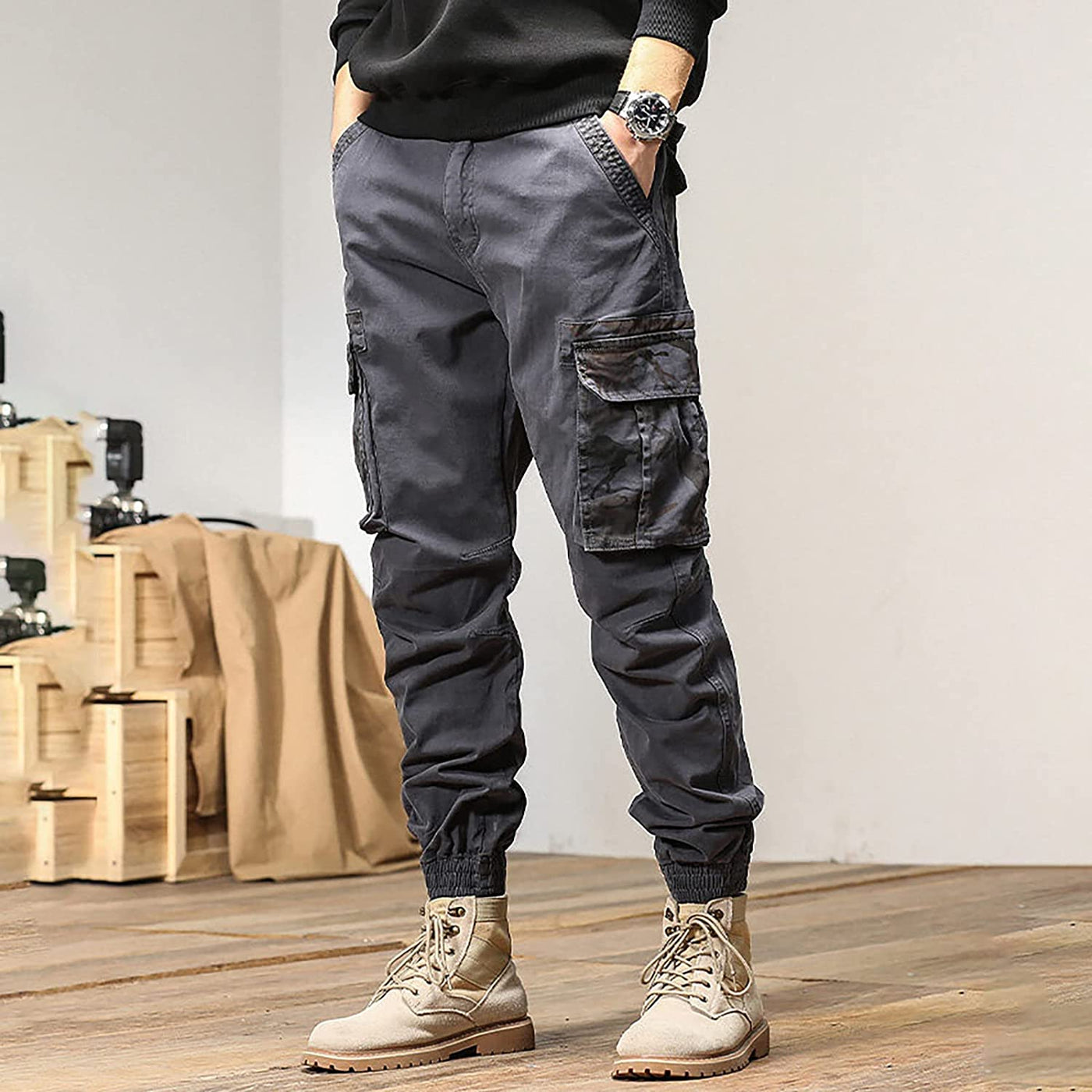 Pantaloni cargo da escursionismo da uomo