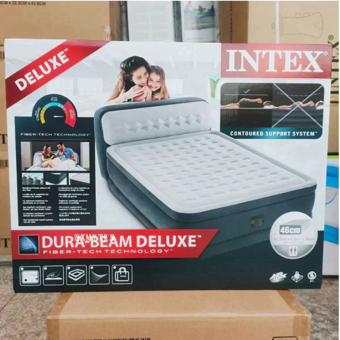 Materasso gonfiabile doppio con pompa ad aria e schienale