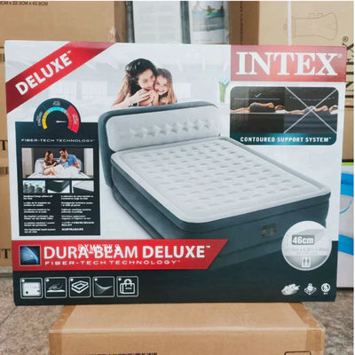 Materasso gonfiabile doppio con pompa ad aria e schienale