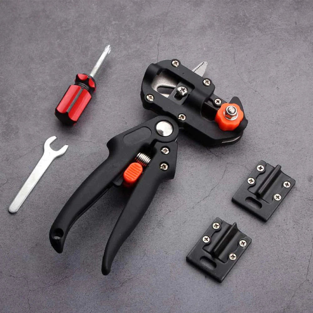 Strumento 2 in 1 per innesto e taglio da giardino